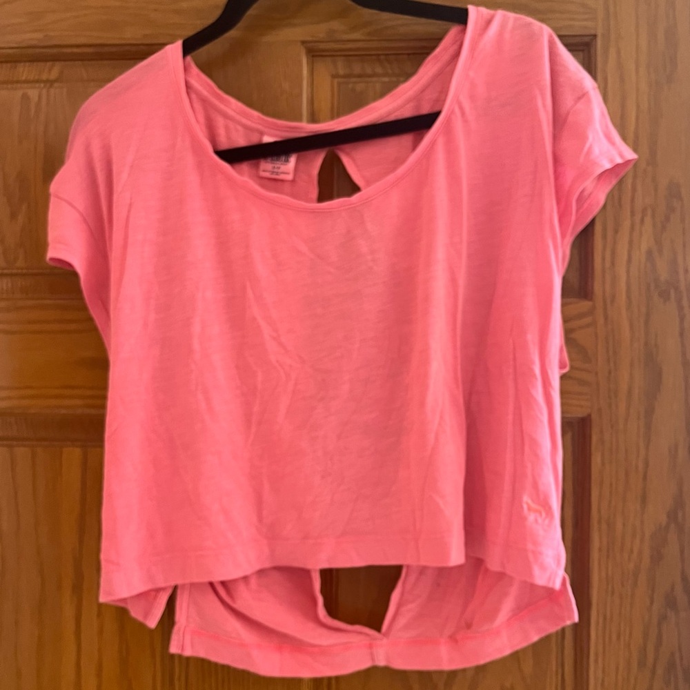 VS Pink Open Back Top